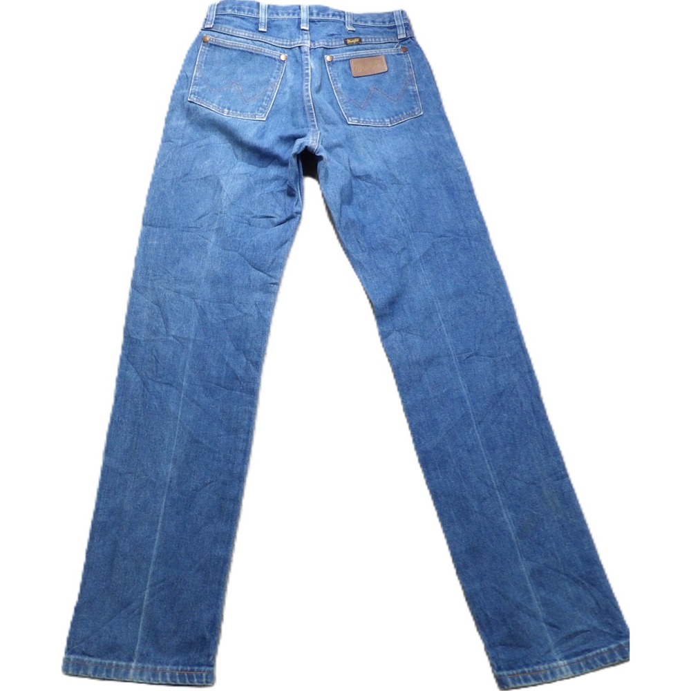 VTG Wrangler 13MWZ Cowboy Cut Blue Denim Jeans USA Men 31x34 90s Workwear Rodeo
